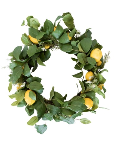 Mcgee FAUX LEMON STAR WREATH